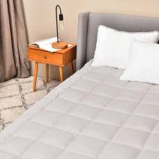 Наматрацник ДАБЛ (сірий) з еласт. стрічками по кутах (160/200 см)