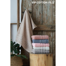 Рушники махрові VIP COTTON FILIZ, беж (Набір (Баня+Лице))