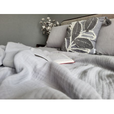 SINGLE GREY, MUSLIN (Плед 180*220см)