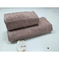 Рушники махрові LUX VIP GRAND, мокко (Набір (Баня+Лице))