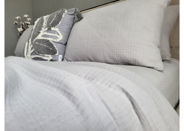 SINGLE GREY, MUSLIN (Плед 180*220см) SINGLE GREY, MUSLIN (Плед 180*220см)