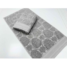 Рушники махрові LUX VIP EMILY, димчастий (Набір (Баня+Лице))