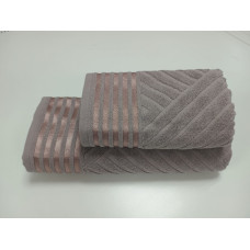 Рушники махрові LUX COTTON YENI, беж (Набір (Баня+Лице))
