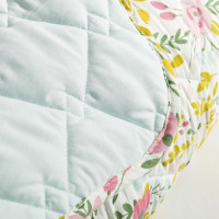 Покривало Стиль Cube, квіти/мята (240/210 см)