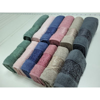 Рушники махрові LUISA, синій (Набір (Баня+Лице))