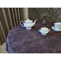 Скатертина Мармур шоколад, кругла (Діаметр 140см)