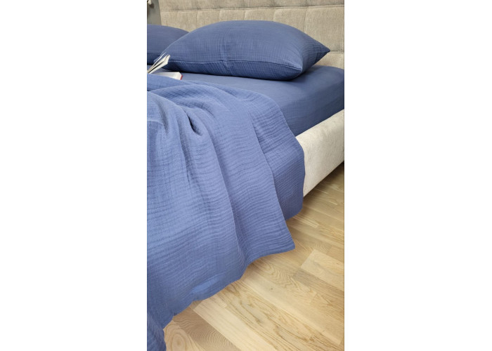 NAVY BLUE, MUSLIN (Плед 110*140 см) NAVY BLUE, MUSLIN (Плед 110*140 см)
