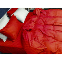 Сатин Stripe ELITE, RED 1/1см (Полуторний)