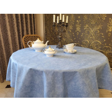 Скатертина Мармур блакитний, кругла (Діаметр 160см)