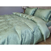 Сатин JACQUARD, PAISLEY GREEN (Двосп. на рез.)