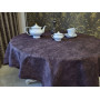 Скатертина Мармур шоколад, кругла (Діаметр 160см)