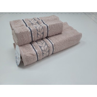 Рушники махрові VIP COTTON FILIZ-N, фрапе (Набір (Баня+Лице))