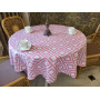 Скатертина Тибет рожевий, кругла (Діаметр 170см)
