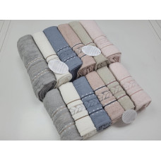 Рушники махрові VIP COTTON FILIZ-N, фрапе (Набір (Баня+Лице))