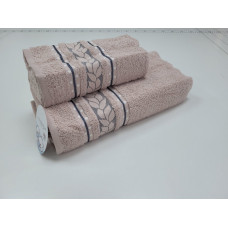 Рушники махрові VIP COTTON FILIZ-N, фрапе (Набір (Баня+Лице))