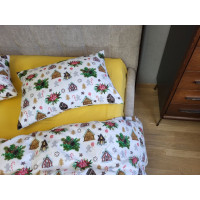 Солодкі хатинки/жовтий, Turkish flannel підк. двостор. (Сімейний)
