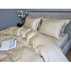 Сатин JACQUARD, CASPE BEIGE (Євро)