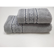 Рушники махрові VIP COTTON FILIZ, сірий (Сауна)
