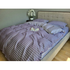 Bamboo BLUEBERRY-GRAY, сатин нав. 50/70см (Євро)