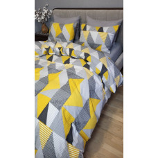 Печворк жовт./сірий, Turkish flannel (Євро на резин.)