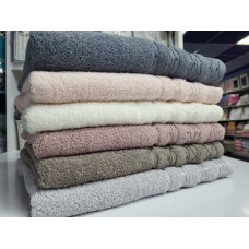 Рушники махрові VIP COTTON LUPEN, пудра (Набір (Баня+Лице))