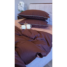 Сатин однотонний №154+№165, з кантом (Двосп. на рез.)