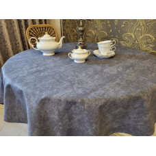 Скатертина Мармур графіт, овал (Овал 160/260 см)
