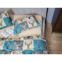 Трофей бірюза/св.беж, Turkish flannel (Двоспальний) Трофей бірюза/св.беж, Turkish flannel (Двоспальний)