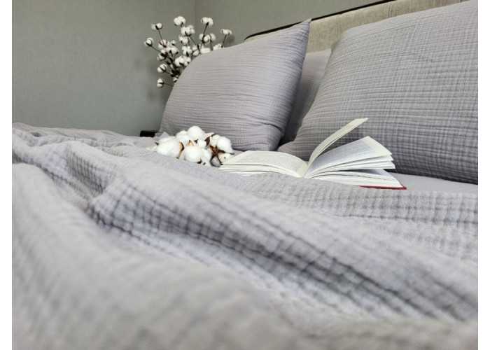 SMOKE GREY, MUSLIN (Плед 200*220см) SMOKE GREY, MUSLIN (Плед 200*220см)