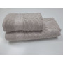 Рушники махрові LUX COTTON AKASYA, пісочний (Набір (Баня+Лице))