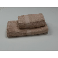 Рушники махрові LUX VIP PARKA, св. кориця (Набір (Баня+Лице))