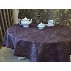 Скатертина Мармур шоколад, овал (Овал 110/140 см)