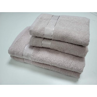 Рушник махровий, Пудрово-бежевий 400гр/м2 (Баня 70/140см)