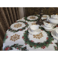 Скатертина Різдво, овал (Овал 160/280 см)