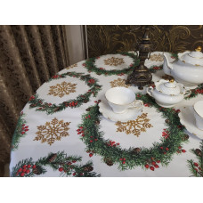 Скатертина Різдво, овал (Овал 160/280 см)
