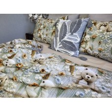 Ведмедики плюшеві беж, cotton 5D (Євро на рез.)