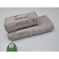 Рушники махрові SILK BAMBOO, беж (Набір (Баня+Лице))