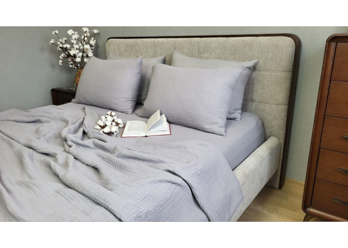 SMOKE GREY, MUSLIN (Плед 240*220см) SMOKE GREY, MUSLIN (Плед 240*220см)