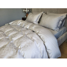 Сатин JACQUARD, CASPE GREY нав 50*70см (Двоспальний)
