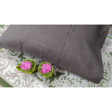 Нав. - 1 шт. Темний шоколад, льон 100% (Набір 50*70см)