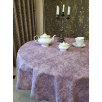 Скатертина Мармур сливовий, овал (Овал 160/260 см)