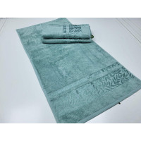 Рушники махрові SILK BAMBOO, теракот (Набір (Баня+Лице))