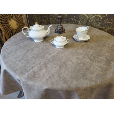 Скатертина Мармур беж, кругла (Діаметр 170см)
