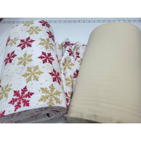 Сніжинка жовт./бежевий пісок, Turkish flannel (Євро на резин.)