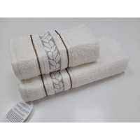 Рушники махрові VIP COTTON FILIZ-N, білий (Набір (Баня+Лице))