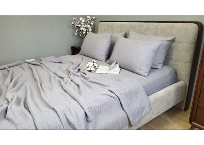 SMOKE GREY, MUSLIN (Плед 260*220см) SMOKE GREY, MUSLIN (Плед 260*220см)