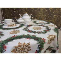 Скатертина Різдво, овал (Овал 160/350 см)