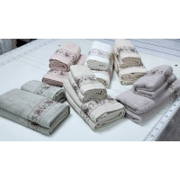 Рушники махрові BOTANIC, беж (Набір (Баня+Лице))