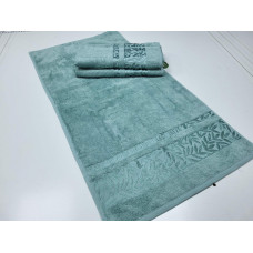 Рушники махрові SILK BAMBOO, ментол (Набір (Баня+Лице))