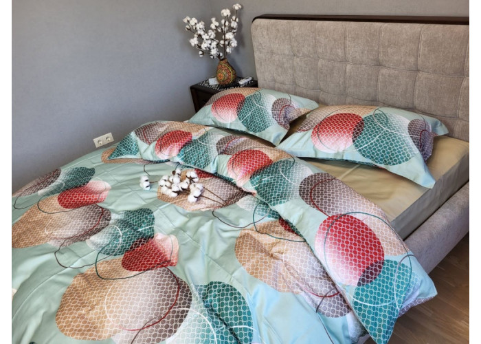 Сатин PREMIUM, TOLEDO COLORFUL підк. Цільн. (Полуторний)